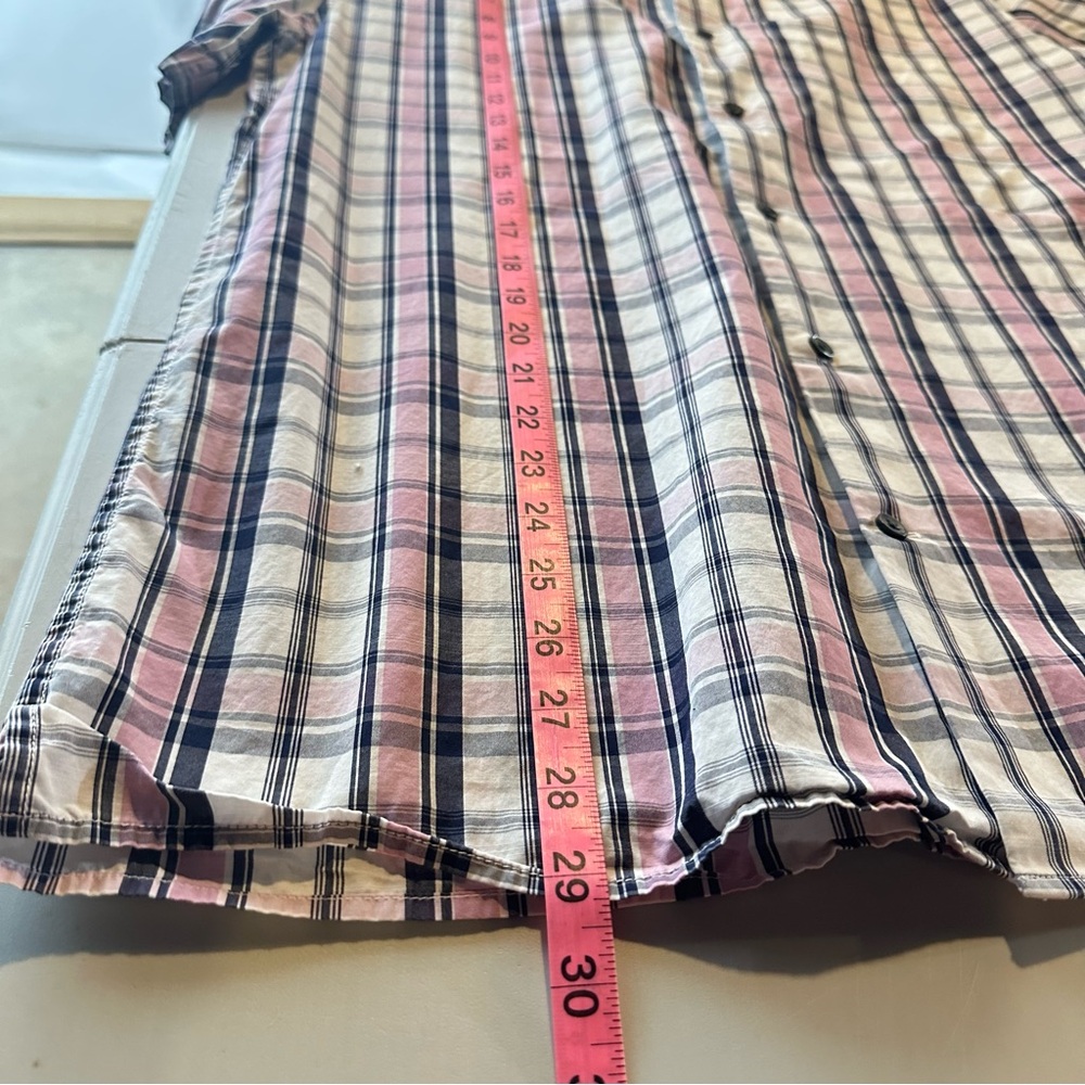 Vince Pink and Blue Casual Button Down Shirt, Large - Picture 8 of 9